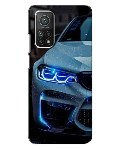 Чехол для Xiaomi Mi 10T Pro с картинкой «Взгляд BMW с синими фарами»