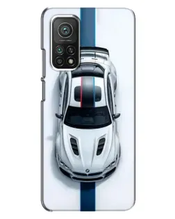 Чехол для Xiaomi Mi 10T Pro с картинкой «Вид сверху — BMW M»