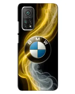 Чехол для Xiaomi Mi 10T Pro с картинкой «Золотистый дым BMW»