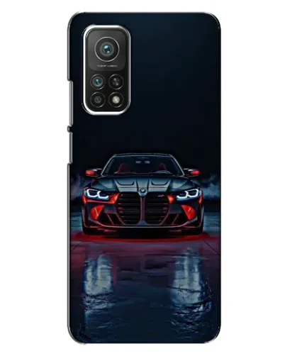 Чехол для Xiaomi Mi 10T Pro с картинкой «BMW на мокрой дороге»