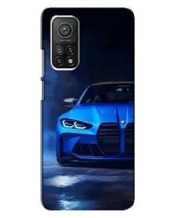 Чехол для Xiaomi Mi 10T Pro с картинкой «Голубая BMW M4»