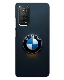 Чехол для Xiaomi Mi 10T Pro с картинкой «Логотип BMW — минимализм»