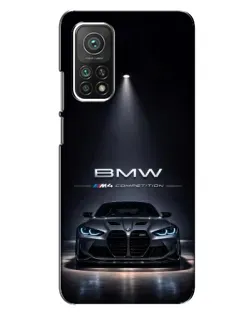 Чехол для Xiaomi Mi 10T Pro с картинкой «BMW сквозь ночной город»