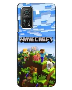 Чехол для Xiaomi Mi 10T Pro с картинкой «Minecraft классический мир»