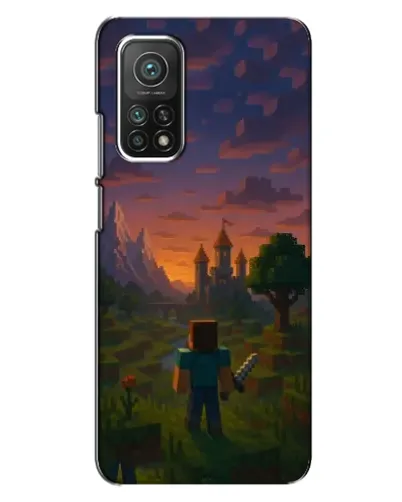 Чехол для Xiaomi Mi 10T Pro с картинкой «Стив у башни» Чехол для Xiaomi Mi 10T Pro с картинкой «Стив у башни»