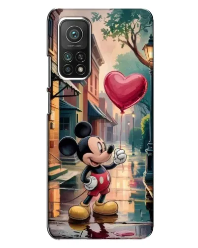 Чехол для Xiaomi Mi 10T Pro с картинкой «Микки и шарик-сердце»