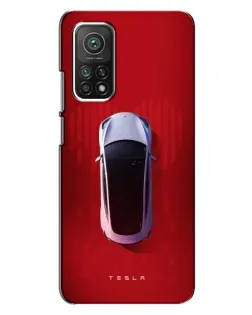 Чехол для Xiaomi Mi 10T Pro с картинкой «Tesla Top View»