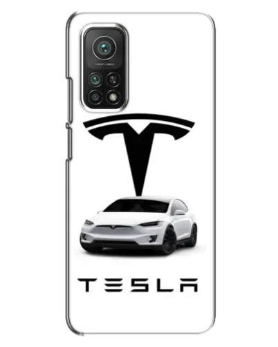 Чехол для Xiaomi Mi 10T Pro с картинкой «Tesla White Style»