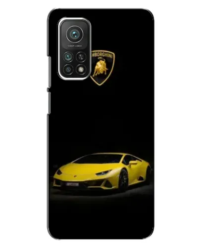 Чехол для Xiaomi Mi 10T Pro с картинкой «Lamborghini желтый акцент»