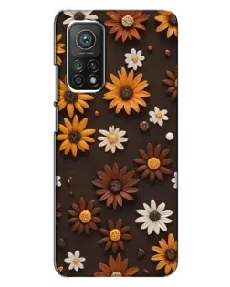 Чехол для Xiaomi Mi 10T Pro с картинкой «Узор из маленьких подсолнухов»