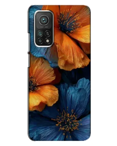 Чехол для Xiaomi Mi 10T Pro с картинкой «Яркая сине-оранжевая флора» Чехол для Xiaomi Mi 10T Pro с картинкой «Яркая сине-оранжевая флора»