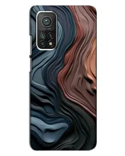 Чехол для Xiaomi Mi 10T Pro с картинкой «Цветные волны каньона»