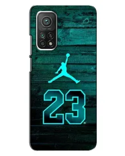 Чехол для Xiaomi Mi 10T с картинкой «Jordan Cyan 23»