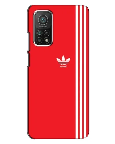 Чехол для Xiaomi Mi 10T с картинкой «Красный минимализм Adidas»