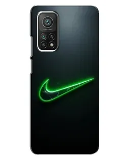 Чехол для Xiaomi Mi 10T с картинкой «Неоновый контур Nike» Чехол для Xiaomi Mi 10T с картинкой «Неоновый контур Nike»