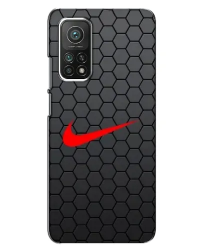 Чехол для Xiaomi Mi 10T с картинкой «Nike — карбоновая сетка»