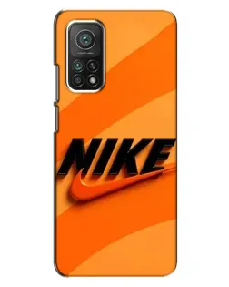 Чехол для Xiaomi Mi 10T с картинкой «Оранжевый драйв Nike»