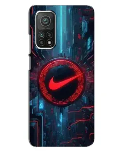Чехол для Xiaomi Mi 10T с картинкой «Техногенный стиль Nike»