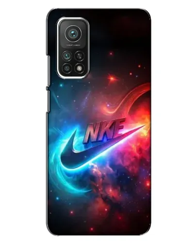 Чехол для Xiaomi Mi 10T с картинкой «Огненный логотип Nike»