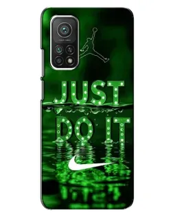 Чехол для Xiaomi Mi 10T с картинкой «Зеленый неоновый Nike»