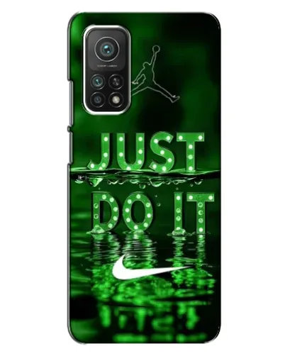 Чехол для Xiaomi Mi 10T с картинкой «Зеленый неоновый Nike»