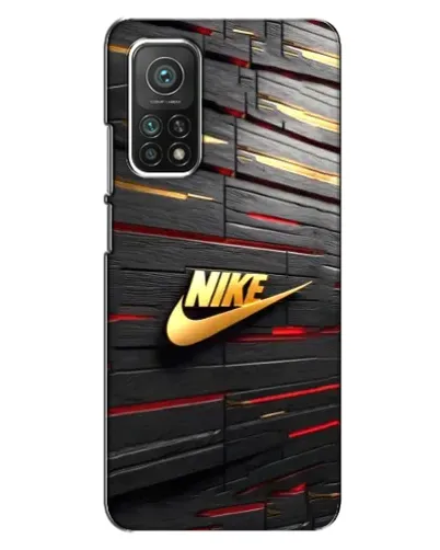 Чехол для Xiaomi Mi 10T с картинкой «Золотой Nike на металле»