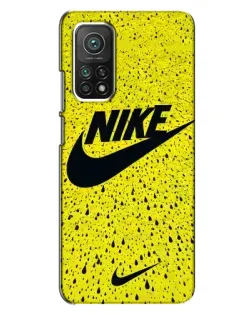 Чехол для Xiaomi Mi 10T с картинкой «Желтый текстурный Nike»