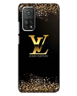 Чехол для Xiaomi Mi 10T с картинкой «LV — золотые искры»