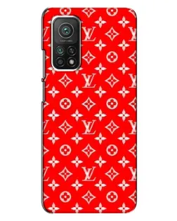 Чехол для Xiaomi Mi 10T с картинкой «Яркий паттерн LV»