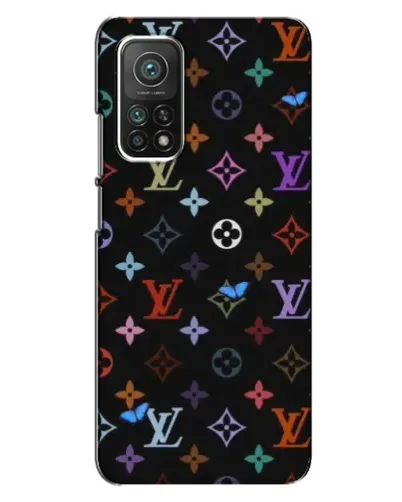 Чехол для Xiaomi Mi 10T с картинкой «Цветная монограмма LV»