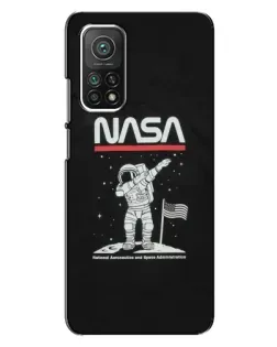Чехол для Xiaomi Mi 10T с картинкой «NASA — шагаем по Луне»