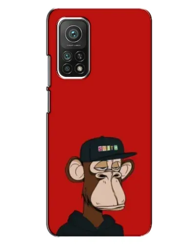 Чехол для Xiaomi Mi 10T с картинкой «Bored Ape — красный фон» Чехол для Xiaomi Mi 10T с картинкой «Bored Ape — красный фон»