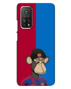 Чехол для Xiaomi Mi 10T с картинкой «Bored Ape — фанат Барсы»