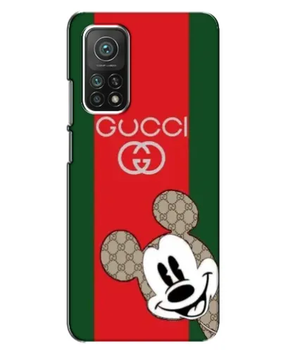 Чехол для Xiaomi Mi 10T с картинкой «Gucci — полосы и Микки»