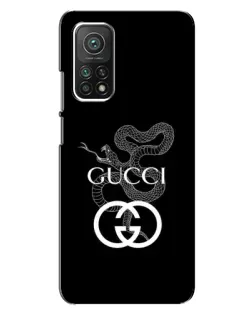 Чехол для Xiaomi Mi 10T с картинкой «Gucci — серебряная змея»