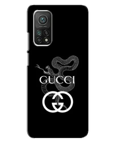 Чехол для Xiaomi Mi 10T с картинкой «Gucci — серебряная змея»