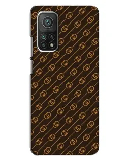 Чехол для Xiaomi Mi 10T с картинкой «Gucci — золотые диагонали»