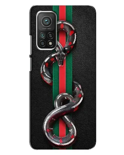 Чехол для Xiaomi Mi 10T с картинкой «Gucci — змея на полосе» Чехол для Xiaomi Mi 10T с картинкой «Gucci — змея на полосе»