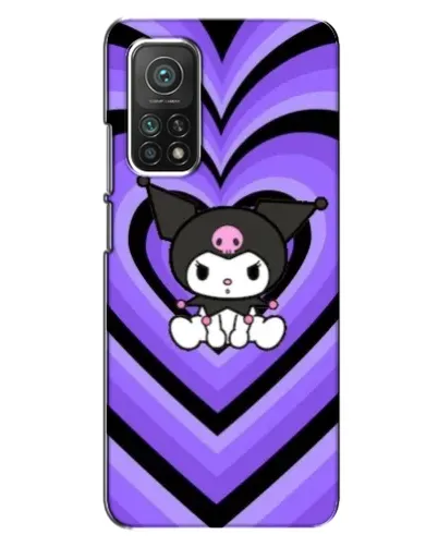 Чехол для Xiaomi Mi 10T с картинкой «Kuromi и фиолетовые сердца»