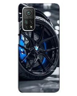 Чехол для Xiaomi Mi 10T с картинкой «Колесо BMW вблизи»