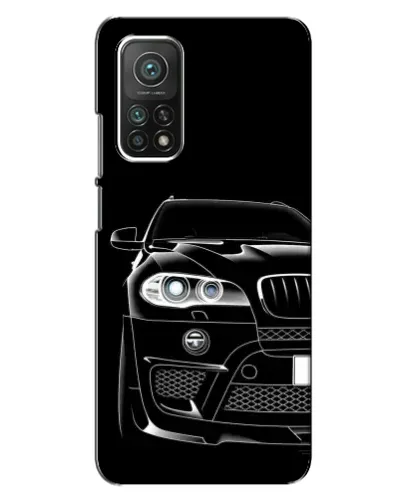 Чехол для Xiaomi Mi 10T с картинкой «Темный силуэт BMW»