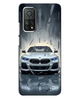 Чехол для Xiaomi Mi 10T с картинкой «BMW в свете фар»
