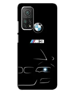 Чехол для Xiaomi Mi 10T с картинкой «Минималистичный принт BMW M3»