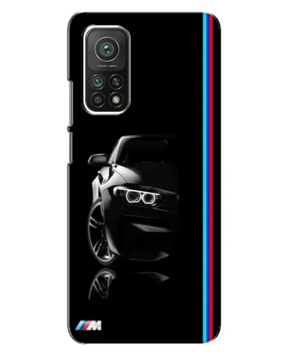 Чехол для Xiaomi Mi 10T с картинкой «Силуэт BMW в темноте»
