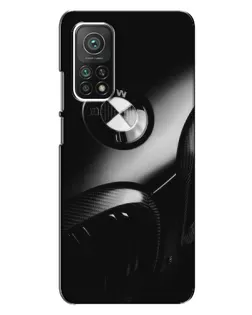 Чехол для Xiaomi Mi 10T с картинкой «Эмблема BMW — макро»