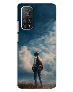 Чехол для Xiaomi Mi 10T с картинкой «Герой PUBG на скале»