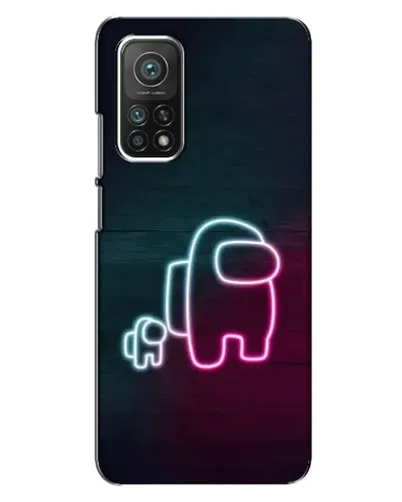 Чехол для Xiaomi Mi 10T с картинкой «Among Us неон-арт»