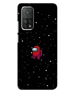 Чехол для Xiaomi Mi 10T с картинкой «Красный Among Us»