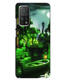 Чохол для Xiaomi Mi 10T з картинкою «Minecraft лісовий пейзаж»