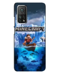 Чехол для Xiaomi Mi 10T с картинкой «Minecraft ледяной мир»